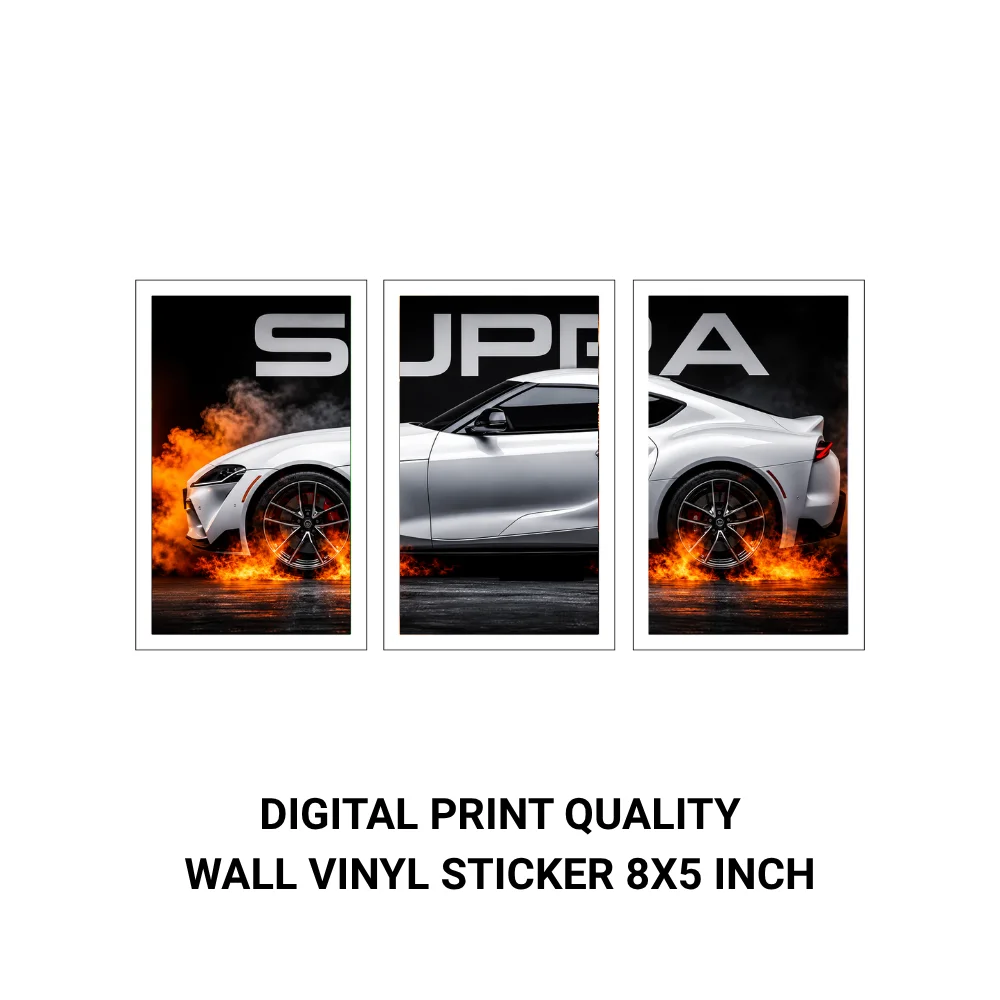 Djane Studio Car Wall Poster | Car Wall Sticker for Living Room, Bedroom, Office & Gaming Room | Modern Home Décor | Pack of 3 | Size 8x5 Inch